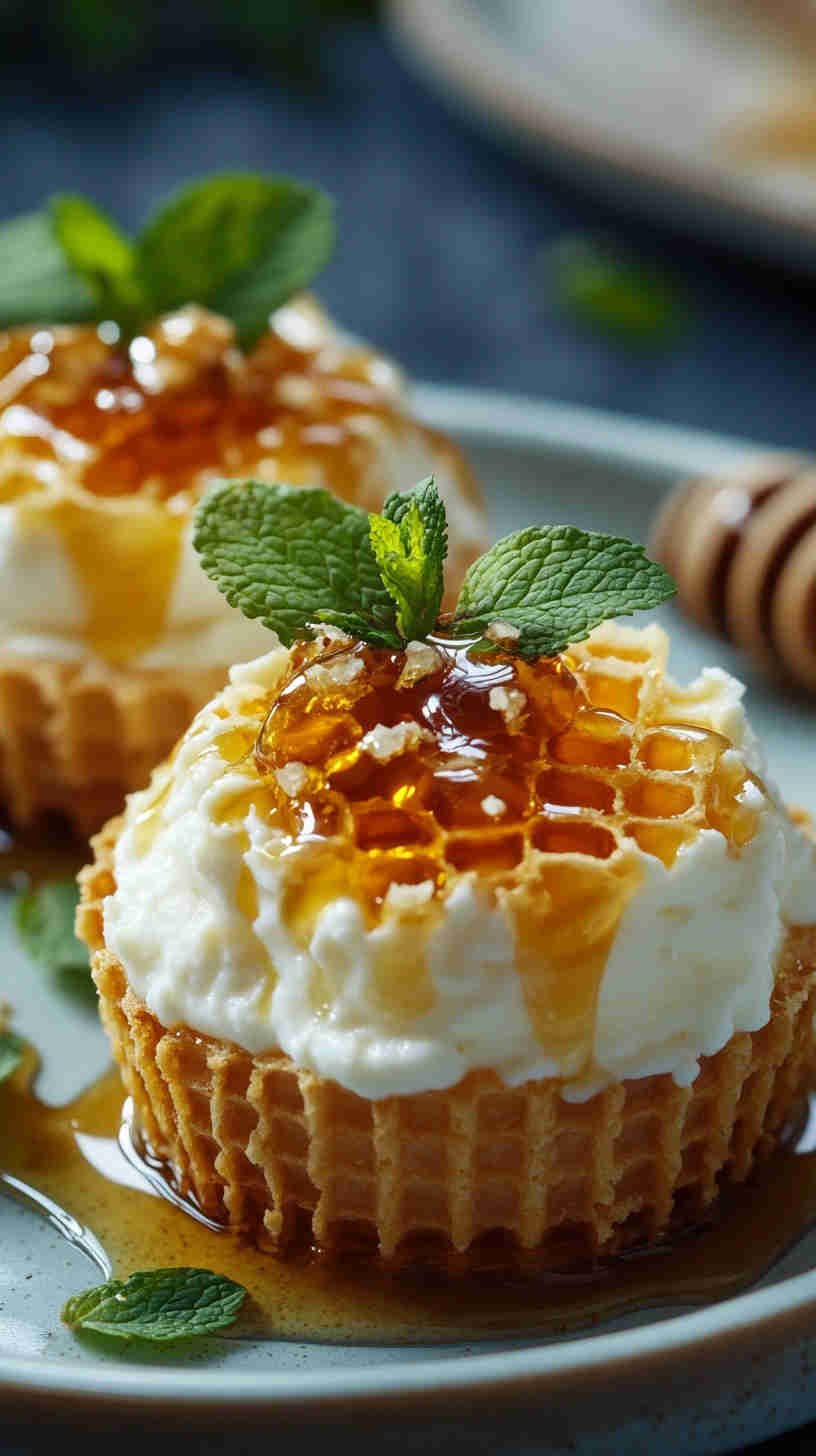 Cottage Cheese and Honeycomb Cups