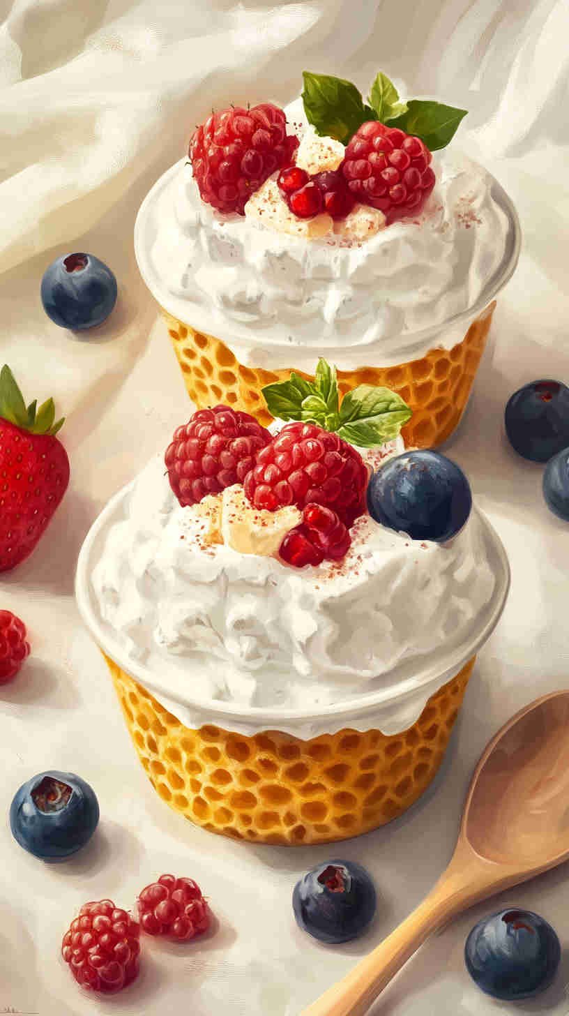 Cottage Cheese and Honeycomb Cups