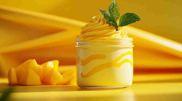 Cottage Cheese and Mango Mousse