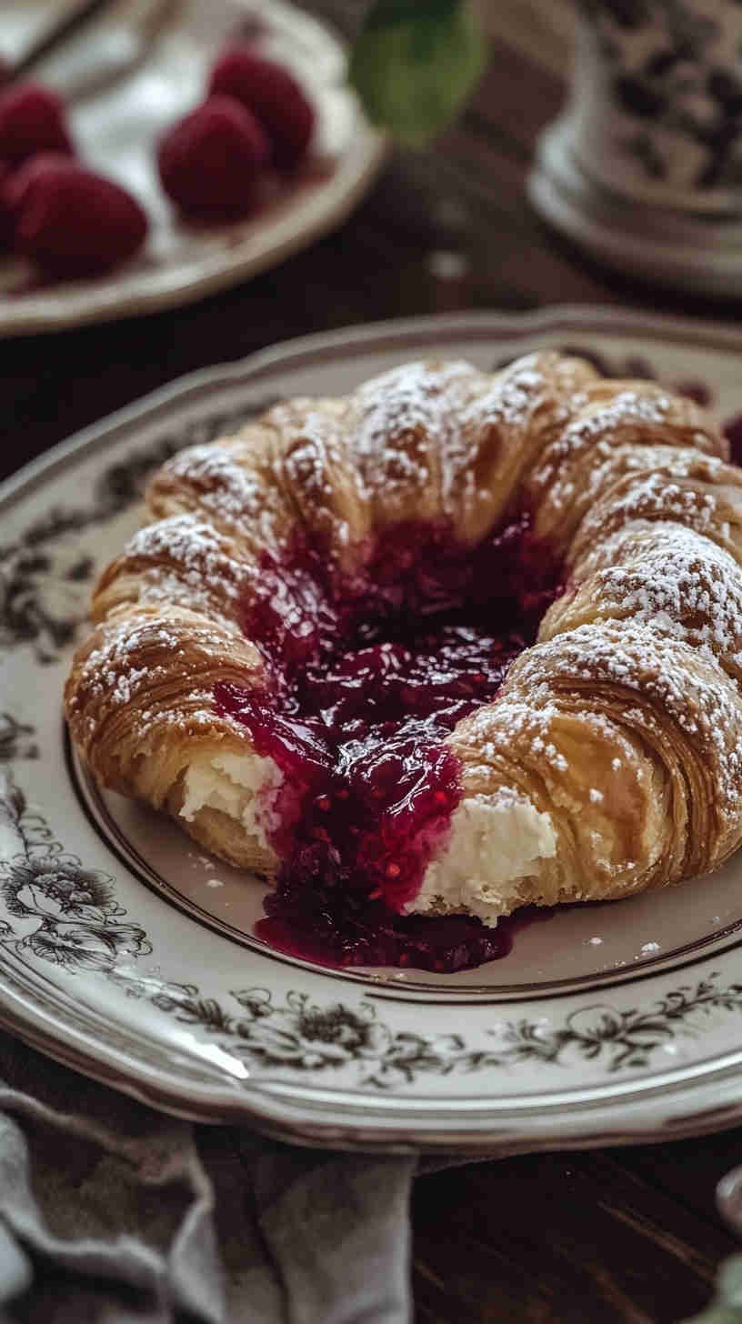 Cottage Cheese and Raspberry Danish