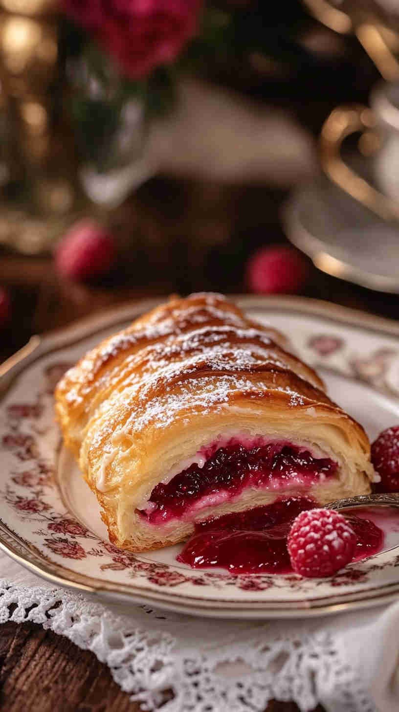 Cottage Cheese and Raspberry Danish