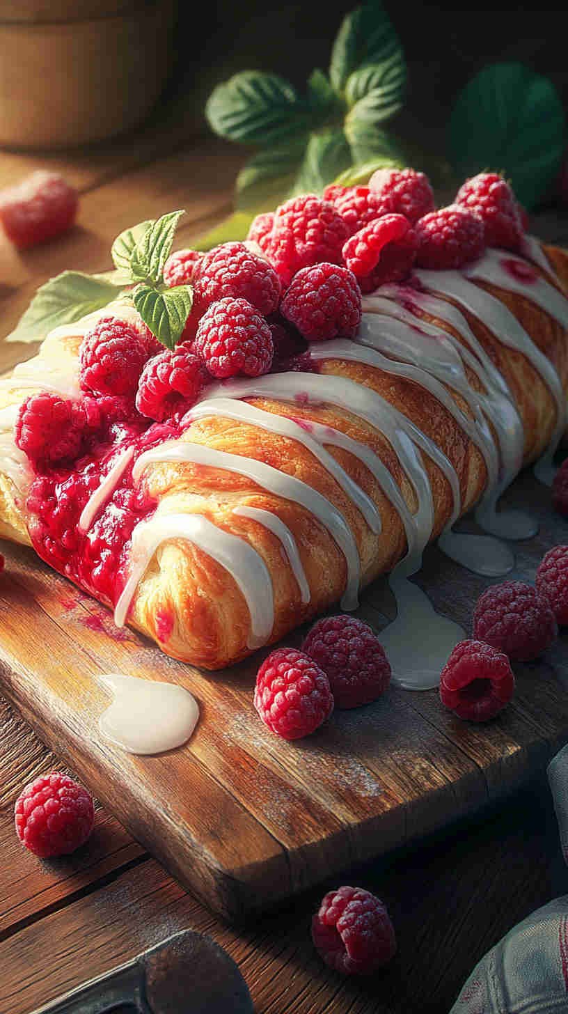 Cottage Cheese and Raspberry Danish