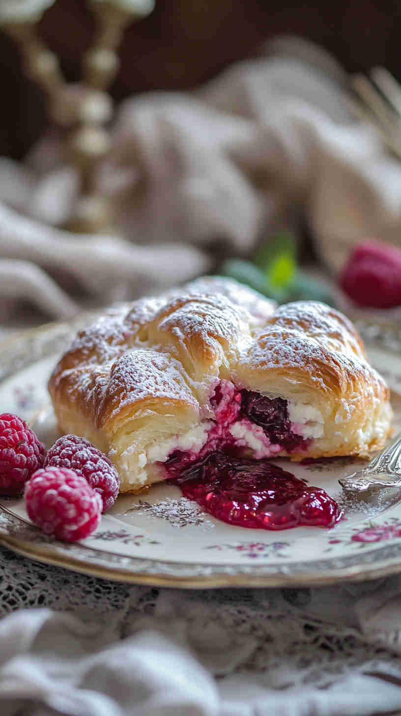 Cottage Cheese and Raspberry Danish