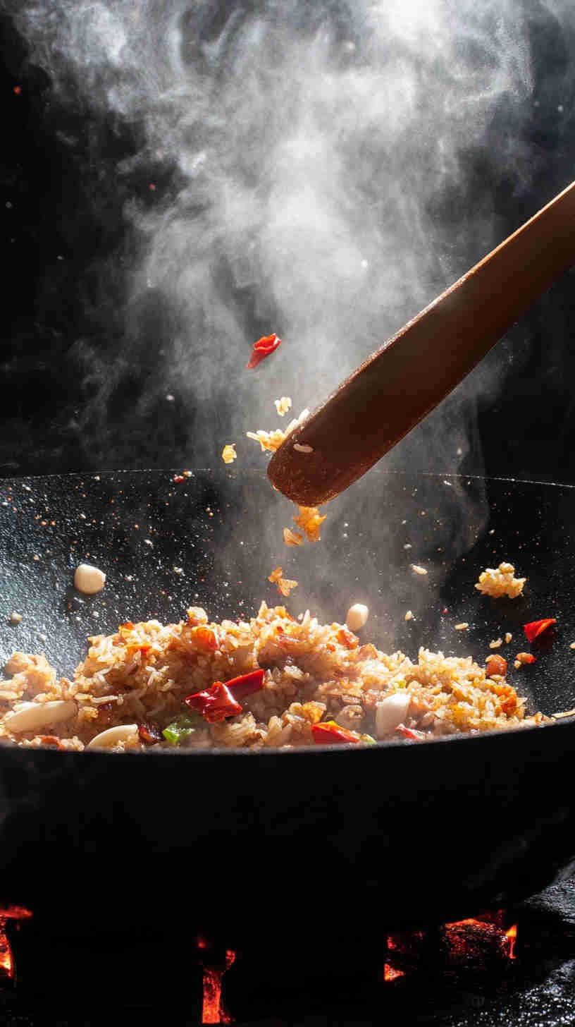 Fiery Chili Garlic Fried Rice with Pork