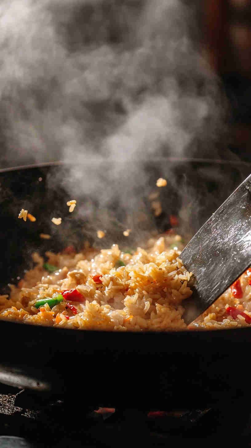 Fiery Chili Garlic Fried Rice with Pork