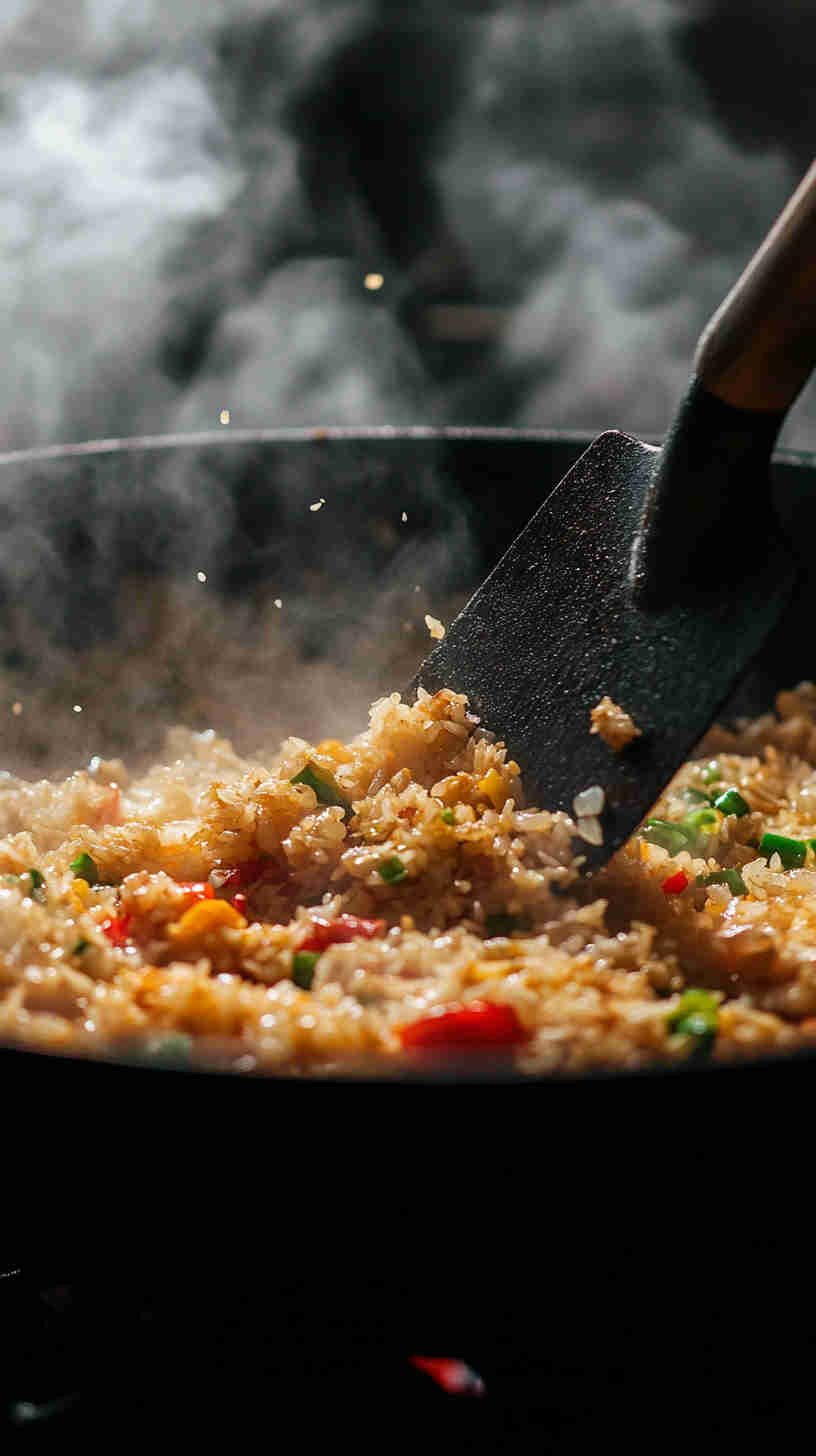 Fiery Chili Garlic Fried Rice with Pork
