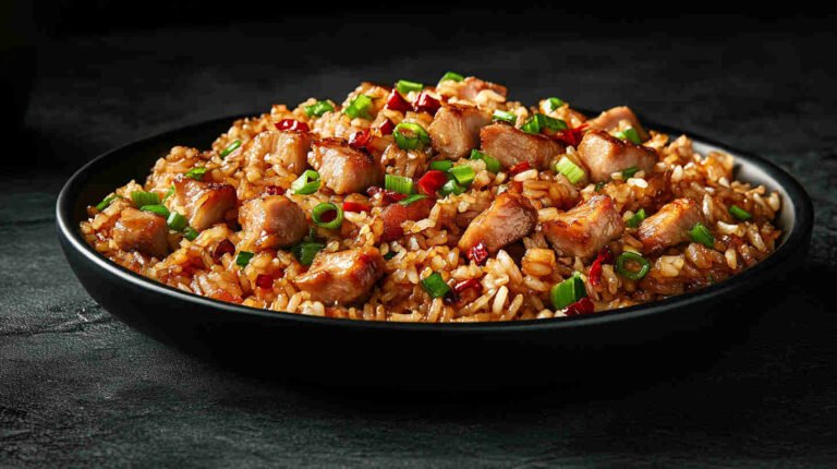 Fiery Chili Garlic Fried Rice with Pork
