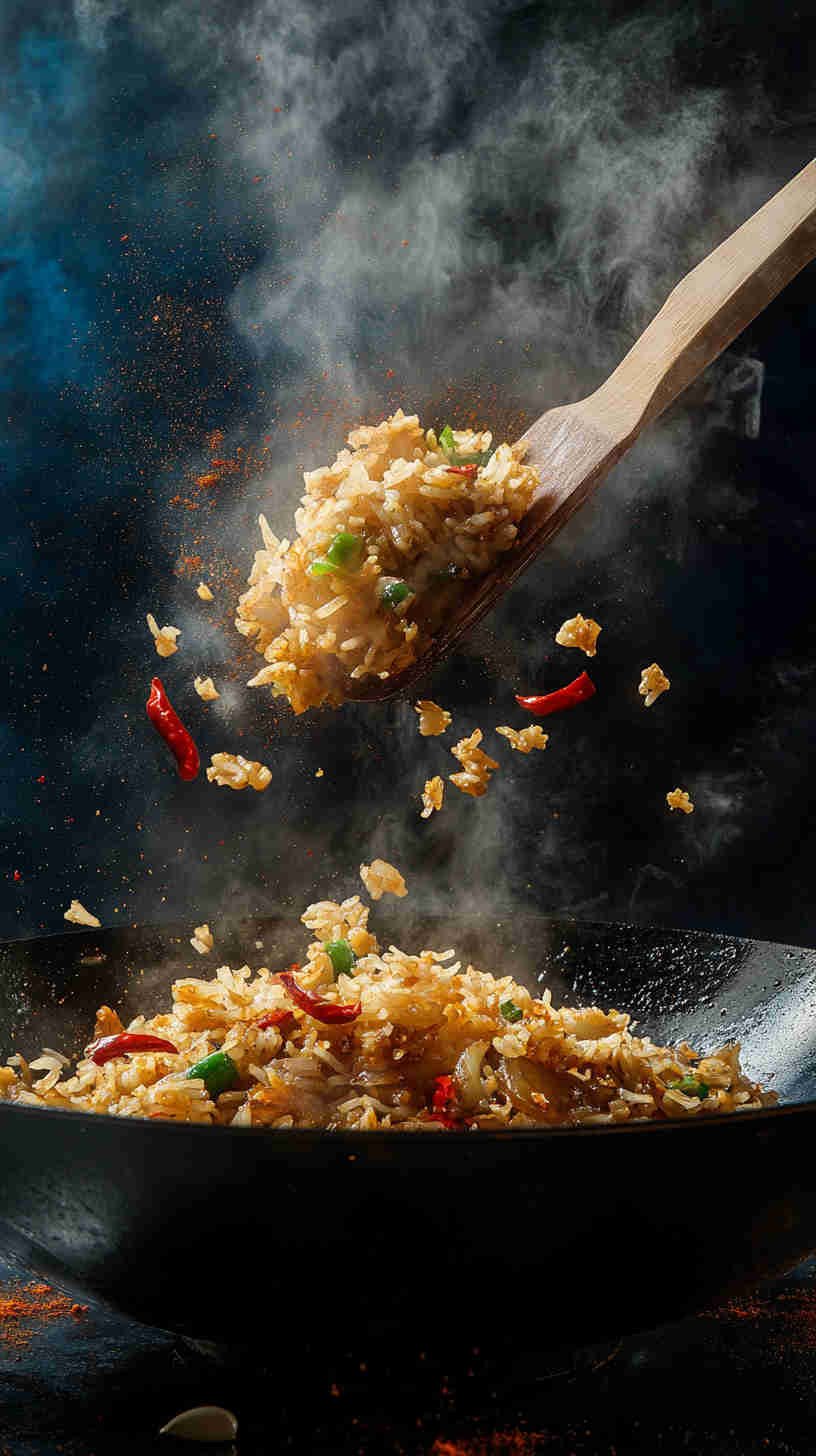 Fiery Chili Garlic Fried Rice with Pork