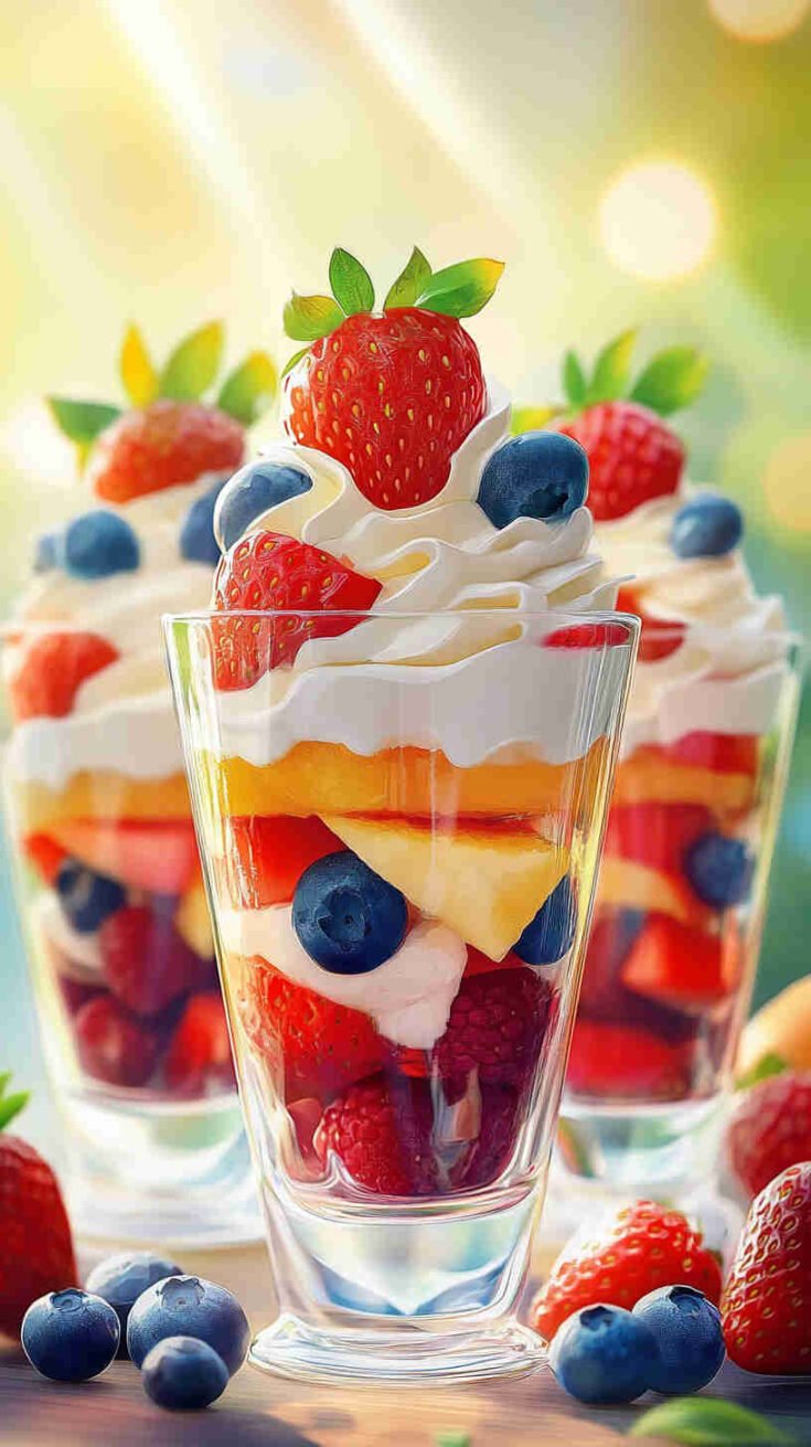 Fresh Fruit and Cream Parfaits