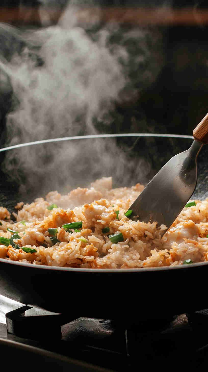 Fried Rice with Crab Meat and Scallions