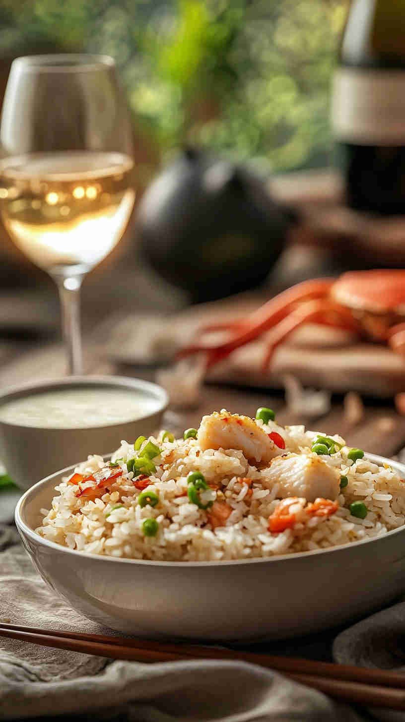 Fried Rice with Crab Meat and Scallions