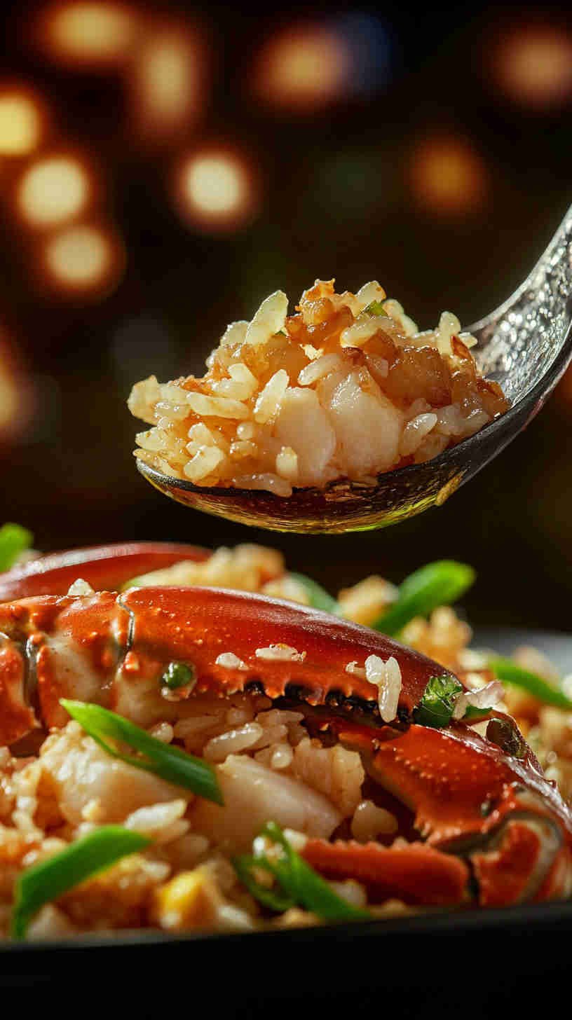 Fried Rice with Crab Meat and Scallions