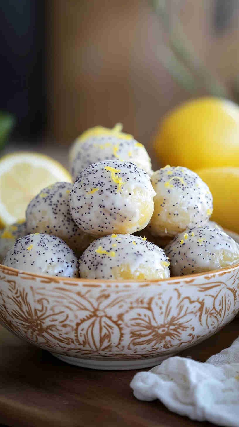 Lemon Poppy Seed Donut Holes