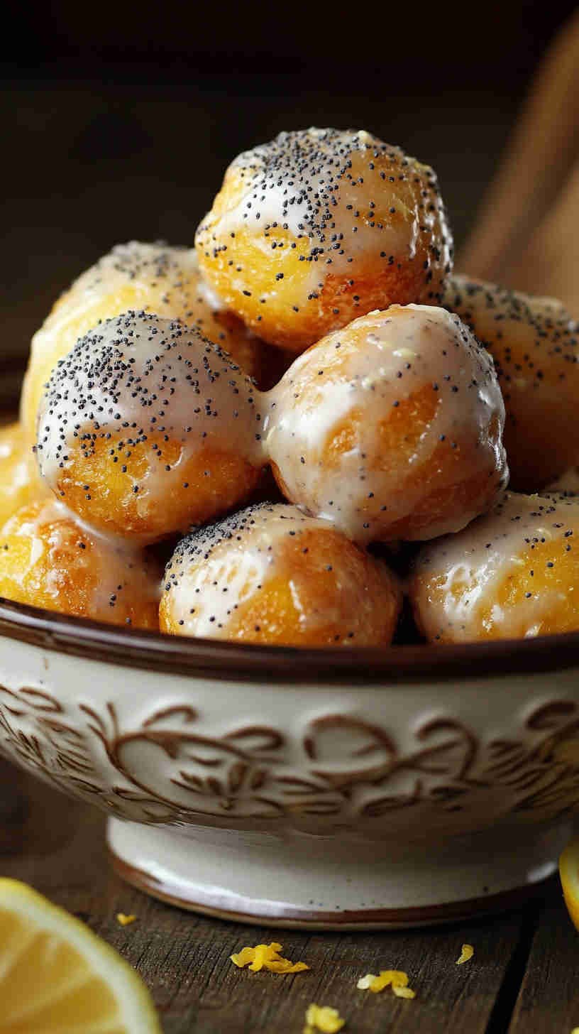 Lemon Poppy Seed Donut Holes