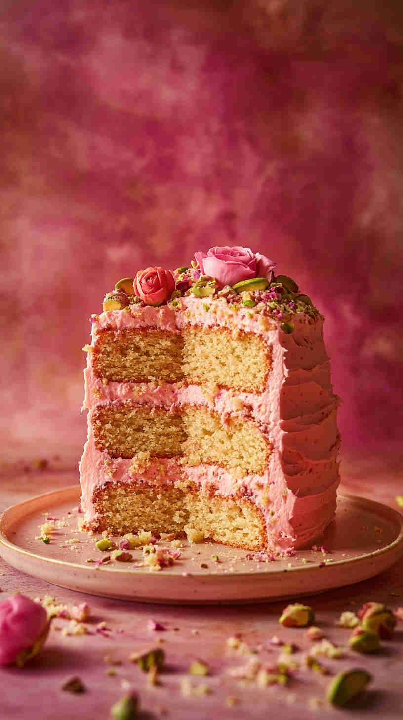 Pistachio and Rose Cake