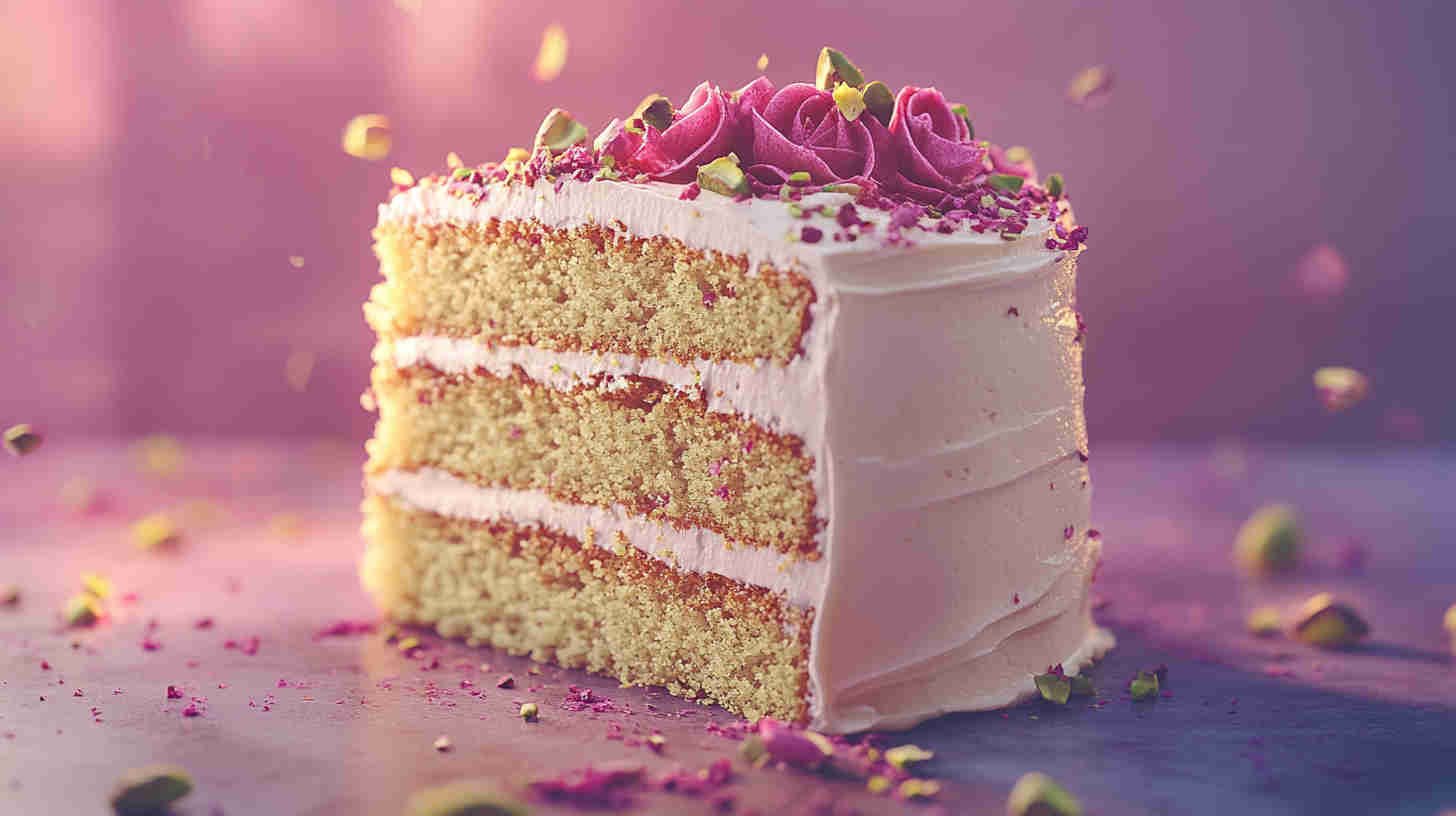 Pistachio and Rose Cake