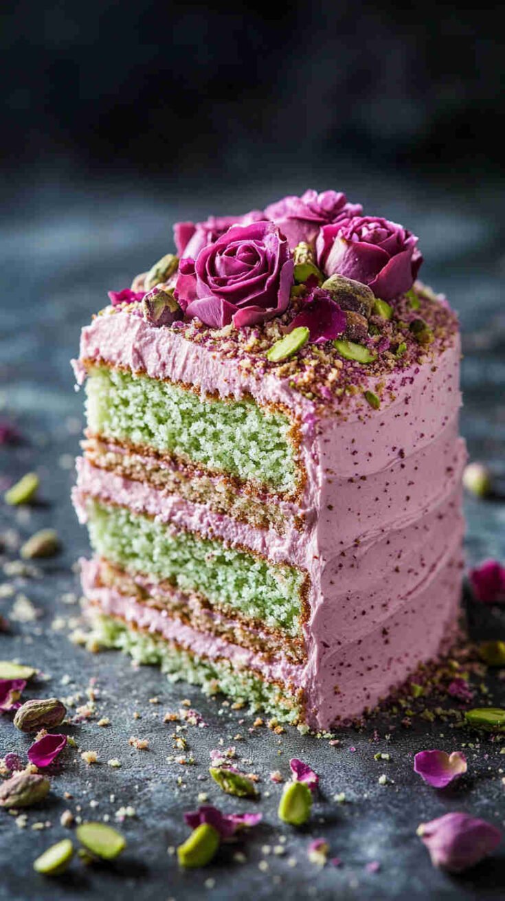 Pistachio and Rose Cake