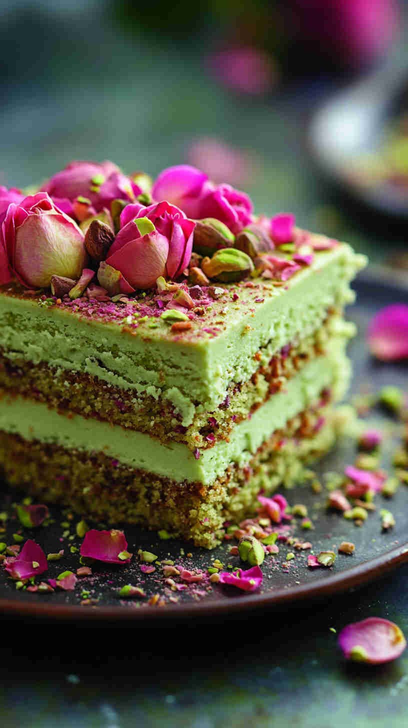 Pistachio and Rose Cake