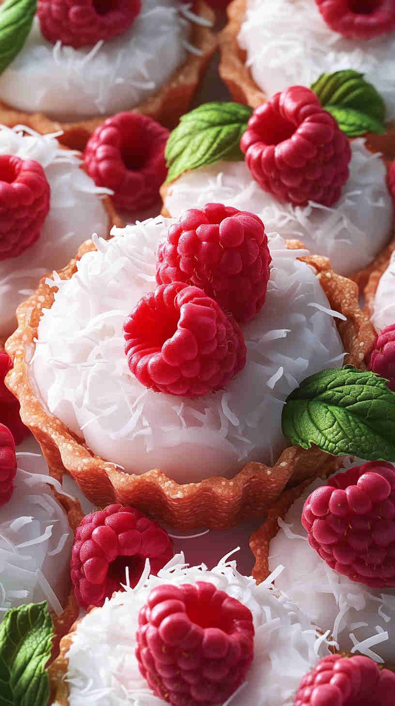 Raspberry Coconut Tartlets