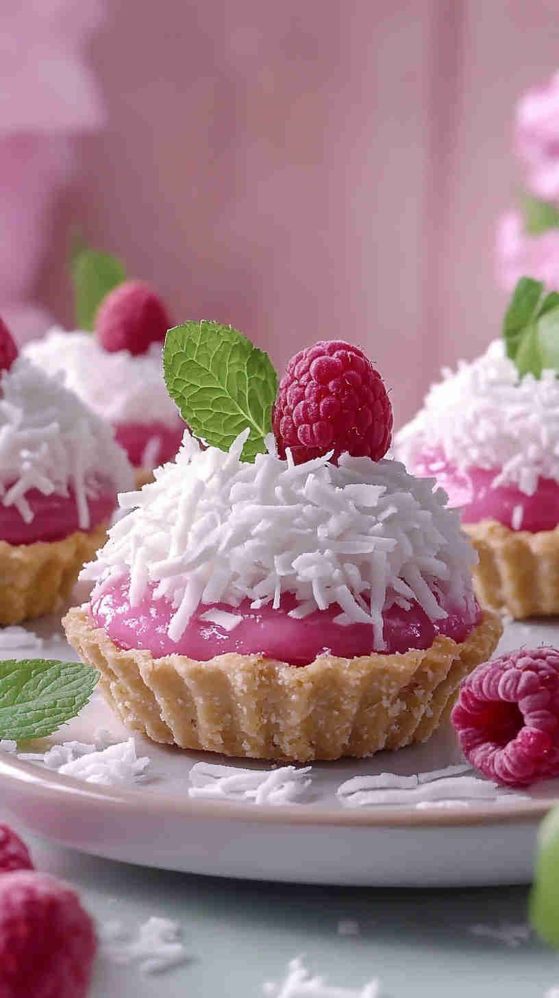 Raspberry Coconut Tartlets