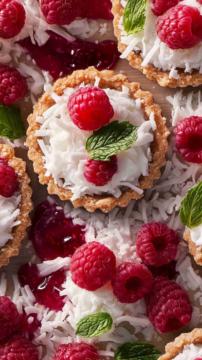 Raspberry Coconut Tartlets