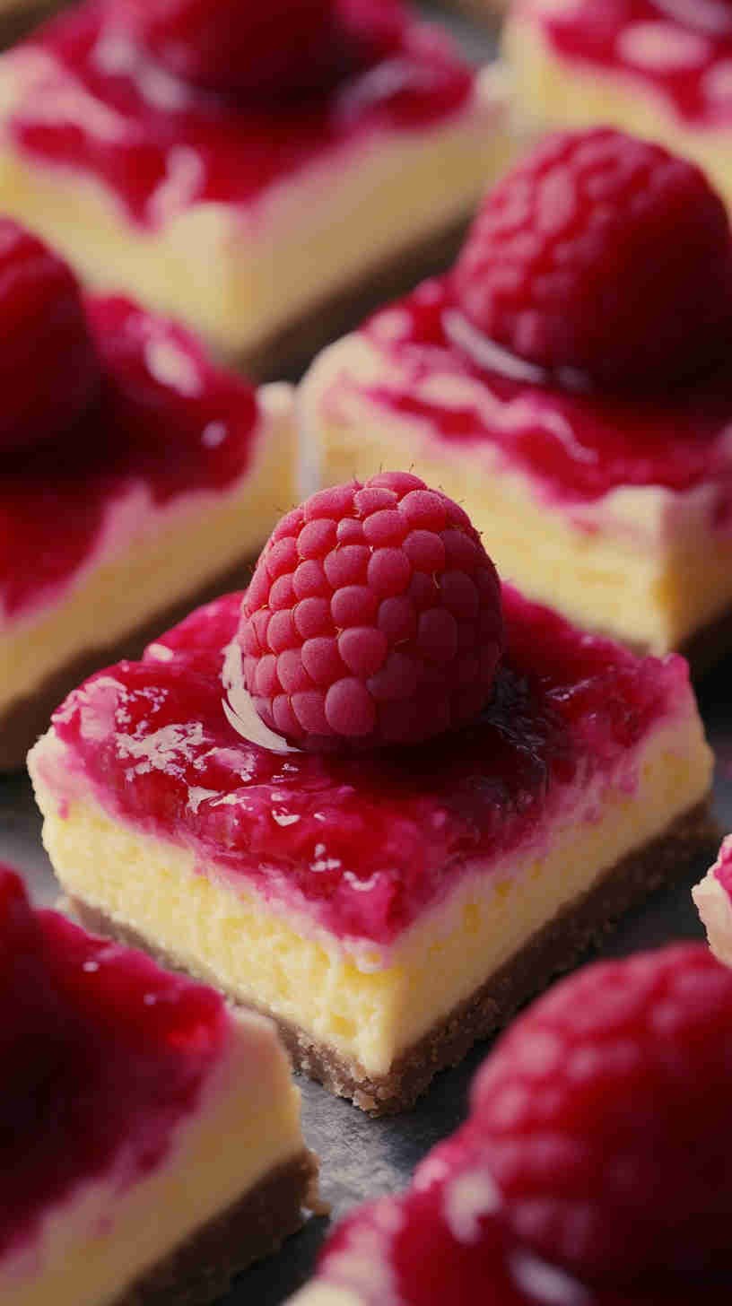 Raspberry Lemonade Cheesecake Bars