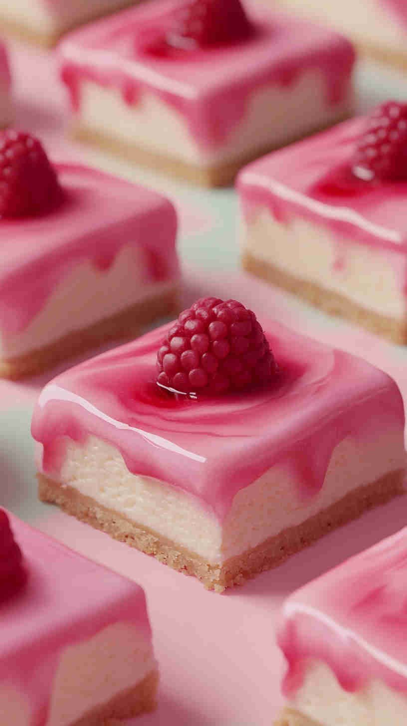 Raspberry Lemonade Cheesecake Bars