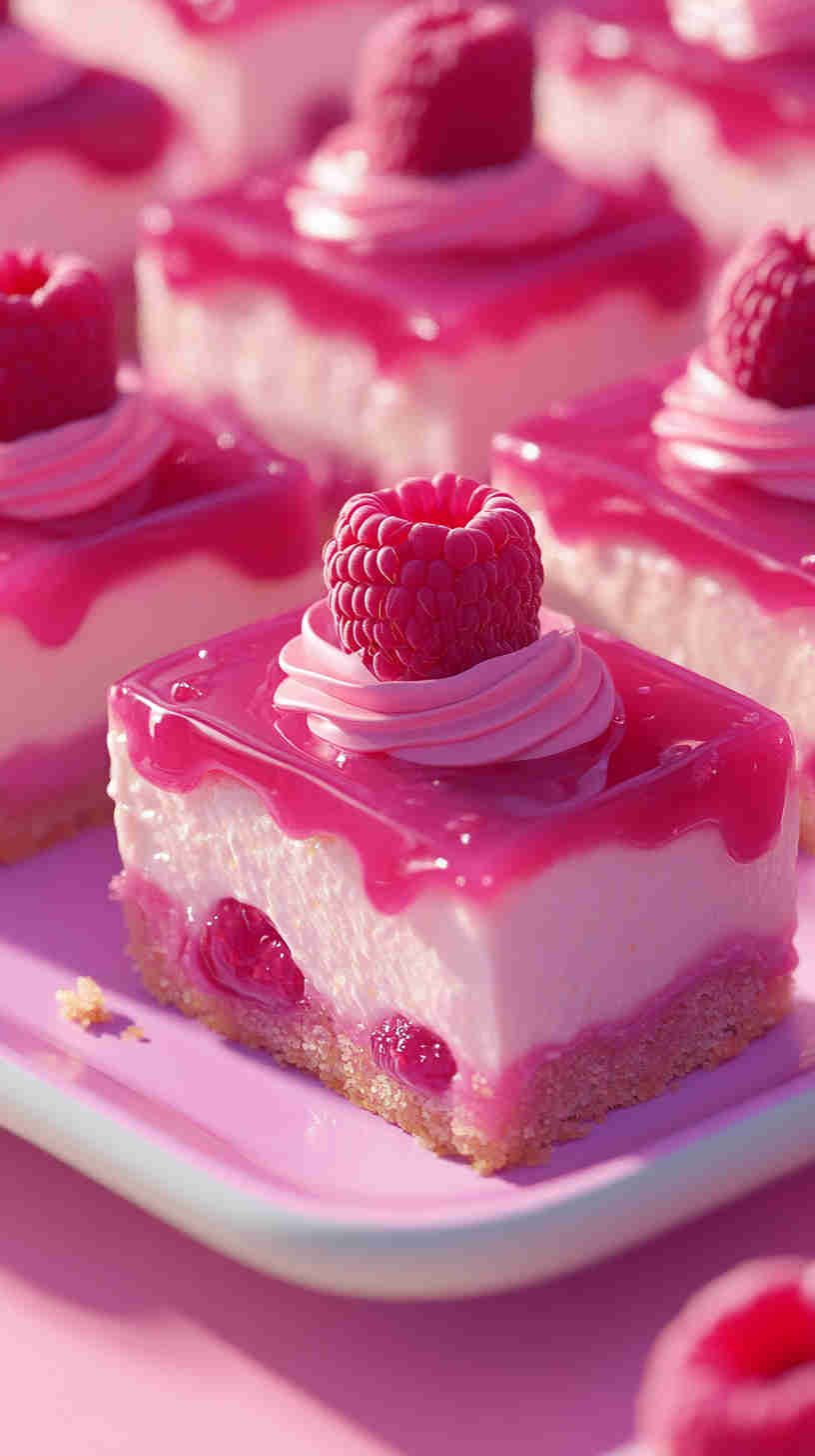 Raspberry Lemonade Cheesecake Bars