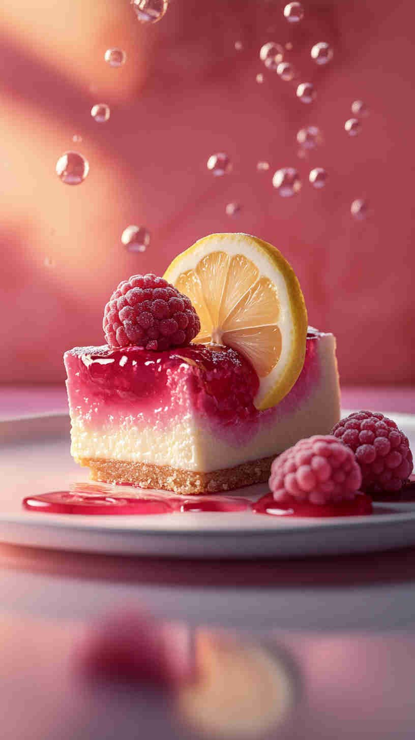 Raspberry Lemonade Cheesecake Bars