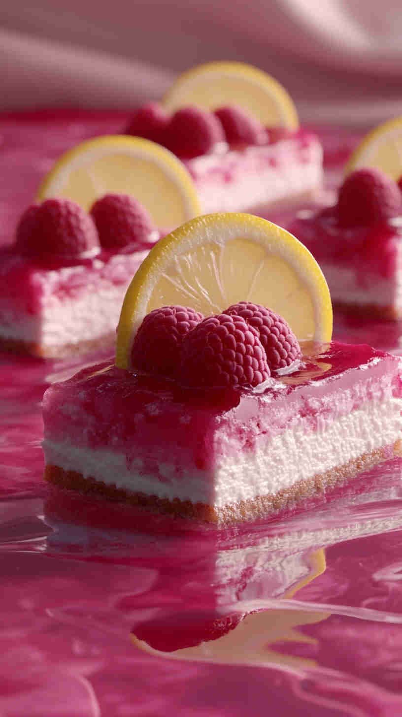 Raspberry Lemonade Cheesecake Bars