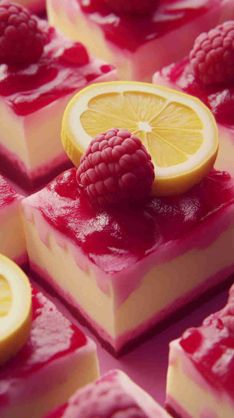 Raspberry Lemonade Cheesecake Bars