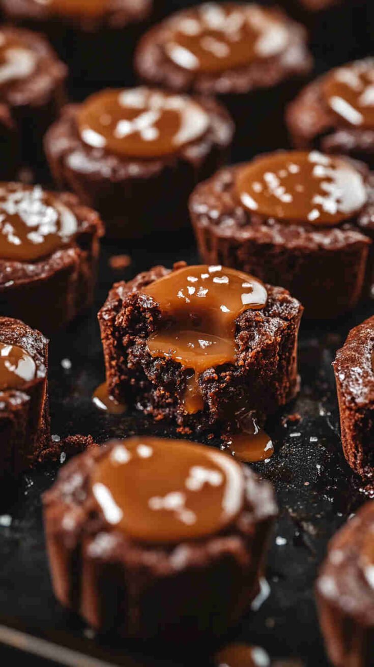 Salted Caramel Brownie Bites