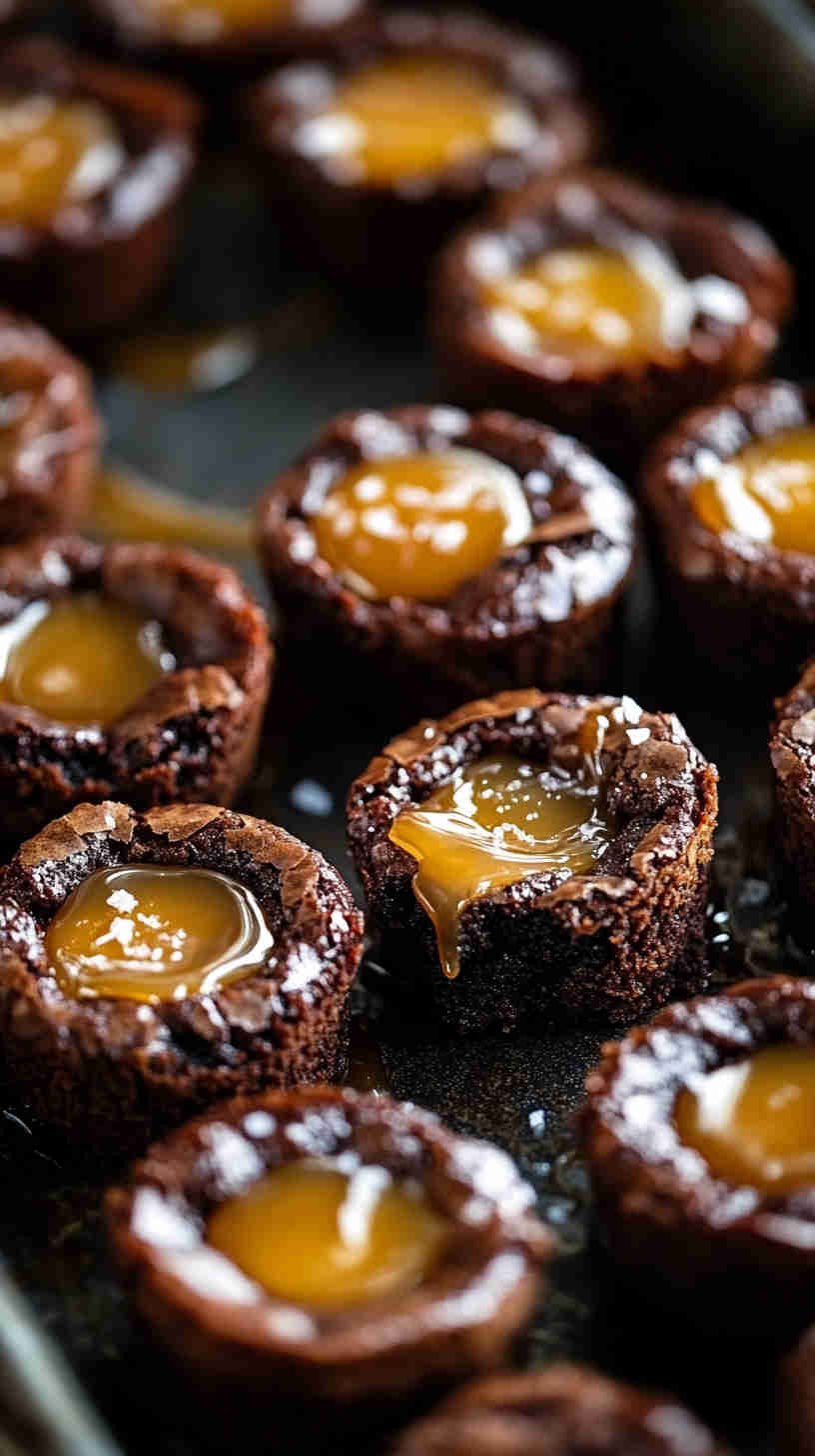 Salted Caramel Brownie Bites