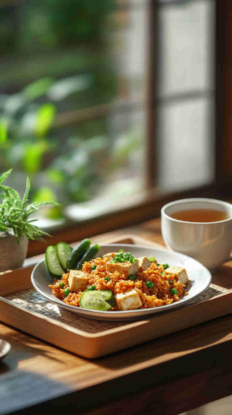 Spicy Szechuan Fried Rice with Tofu