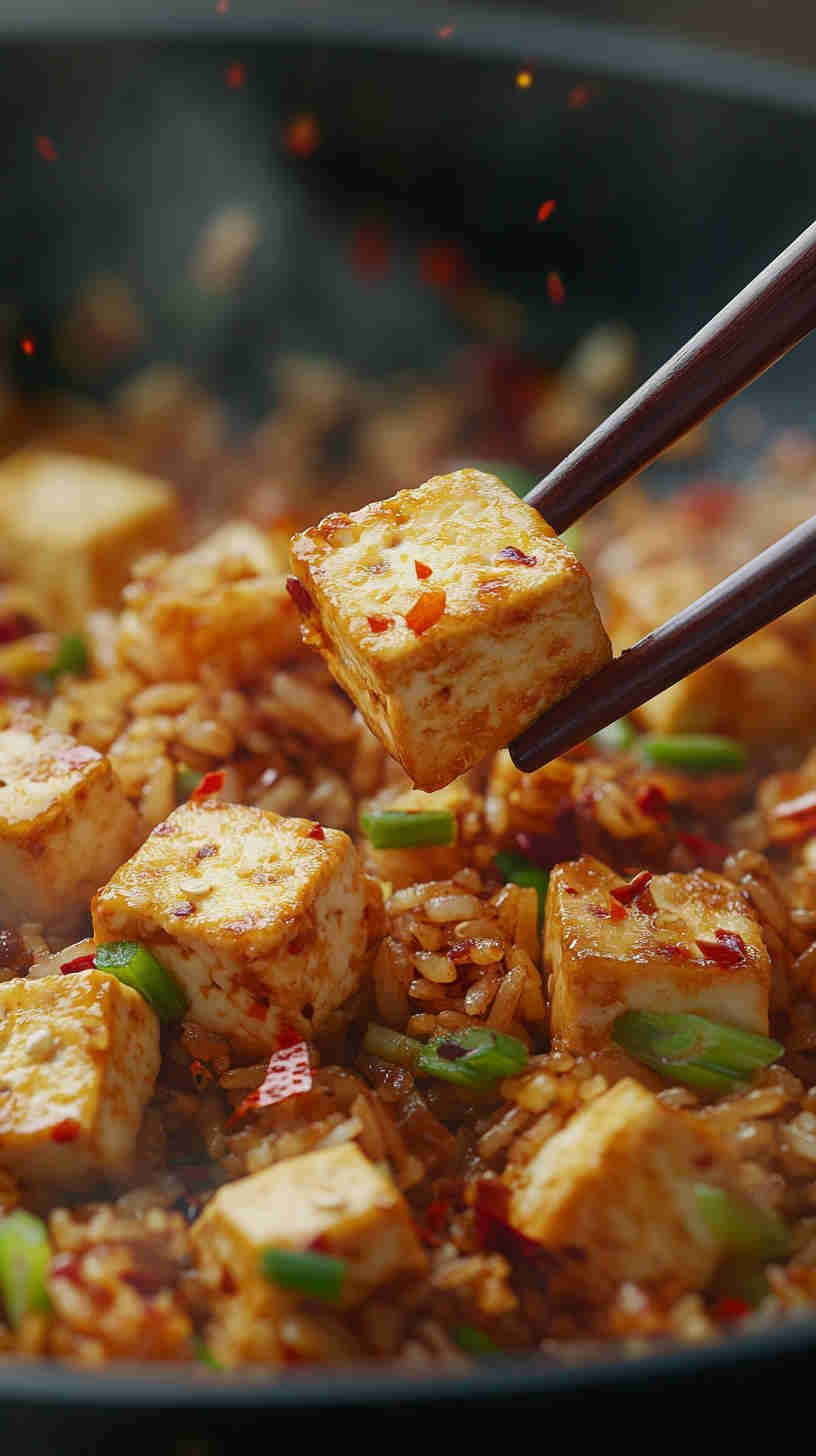 Spicy Szechuan Fried Rice with Tofu