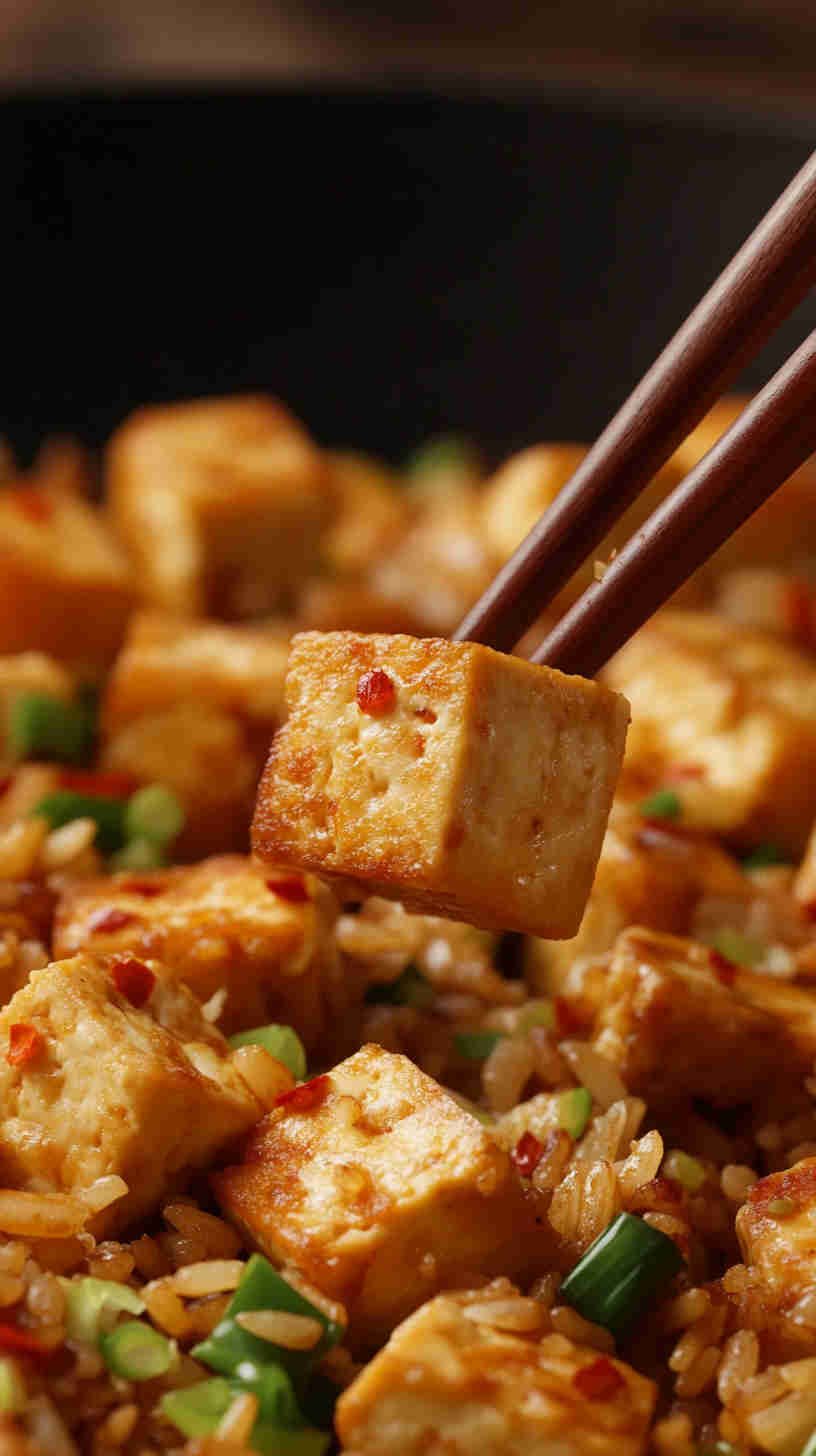 Spicy Szechuan Fried Rice with Tofu