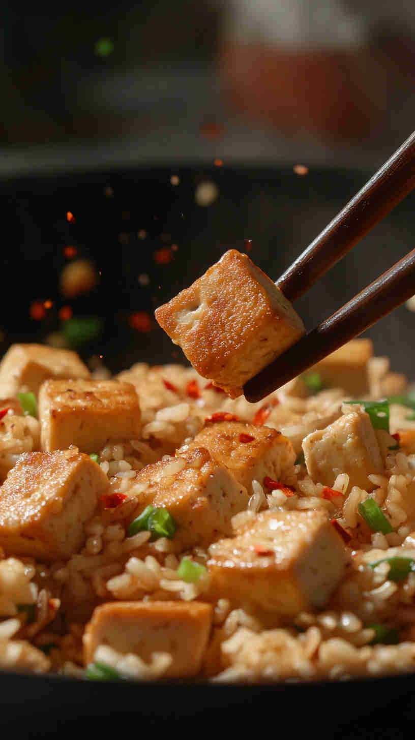 Spicy Szechuan Fried Rice with Tofu