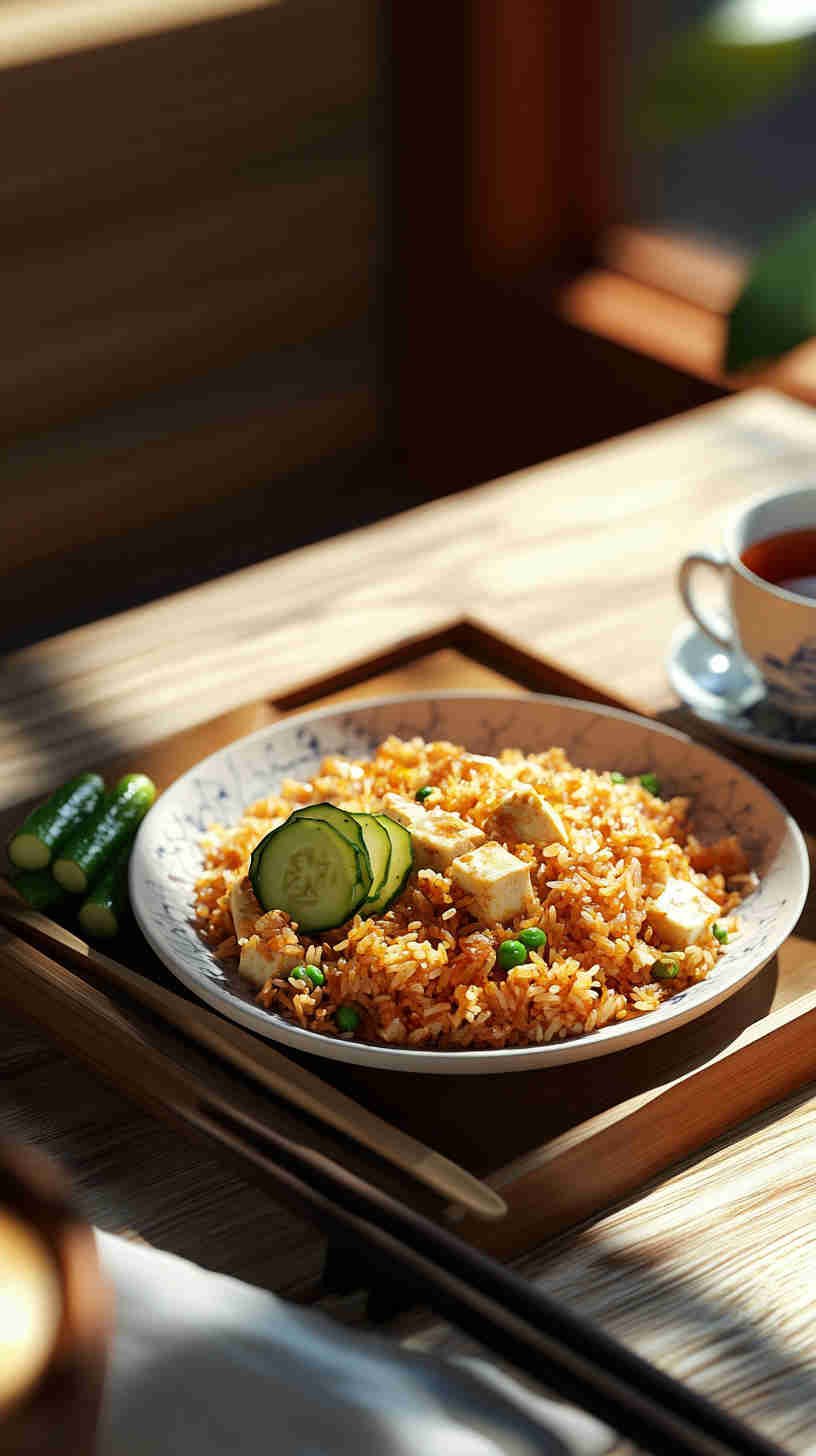 Spicy Szechuan Fried Rice with Tofu