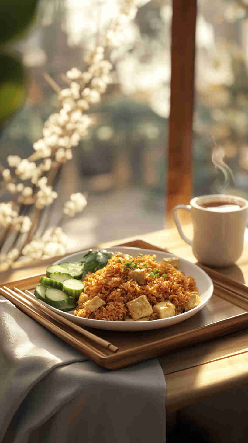 Spicy Szechuan Fried Rice with Tofu