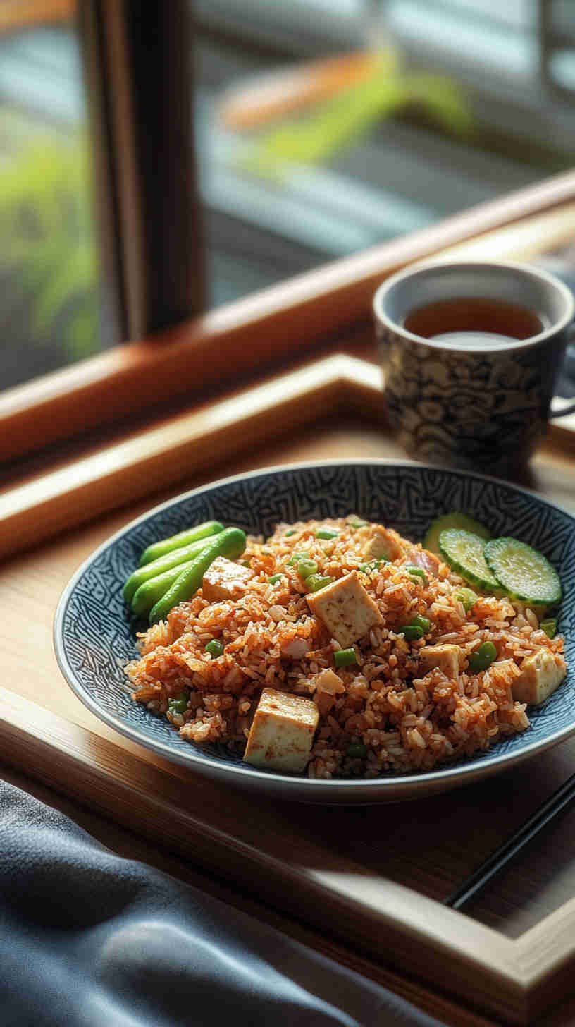Spicy Szechuan Fried Rice with Tofu