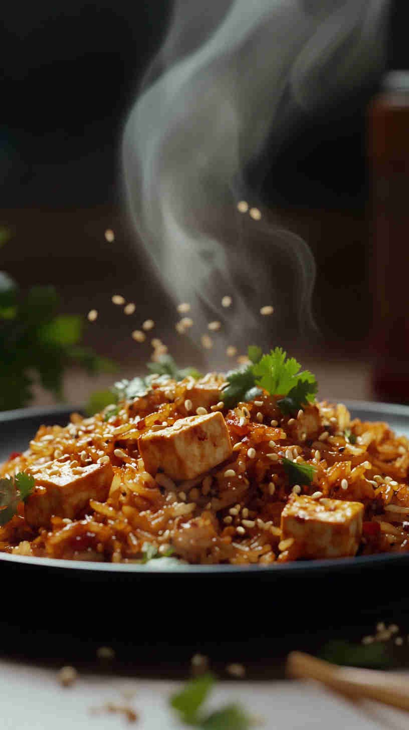 Spicy Szechuan Fried Rice with Tofu
