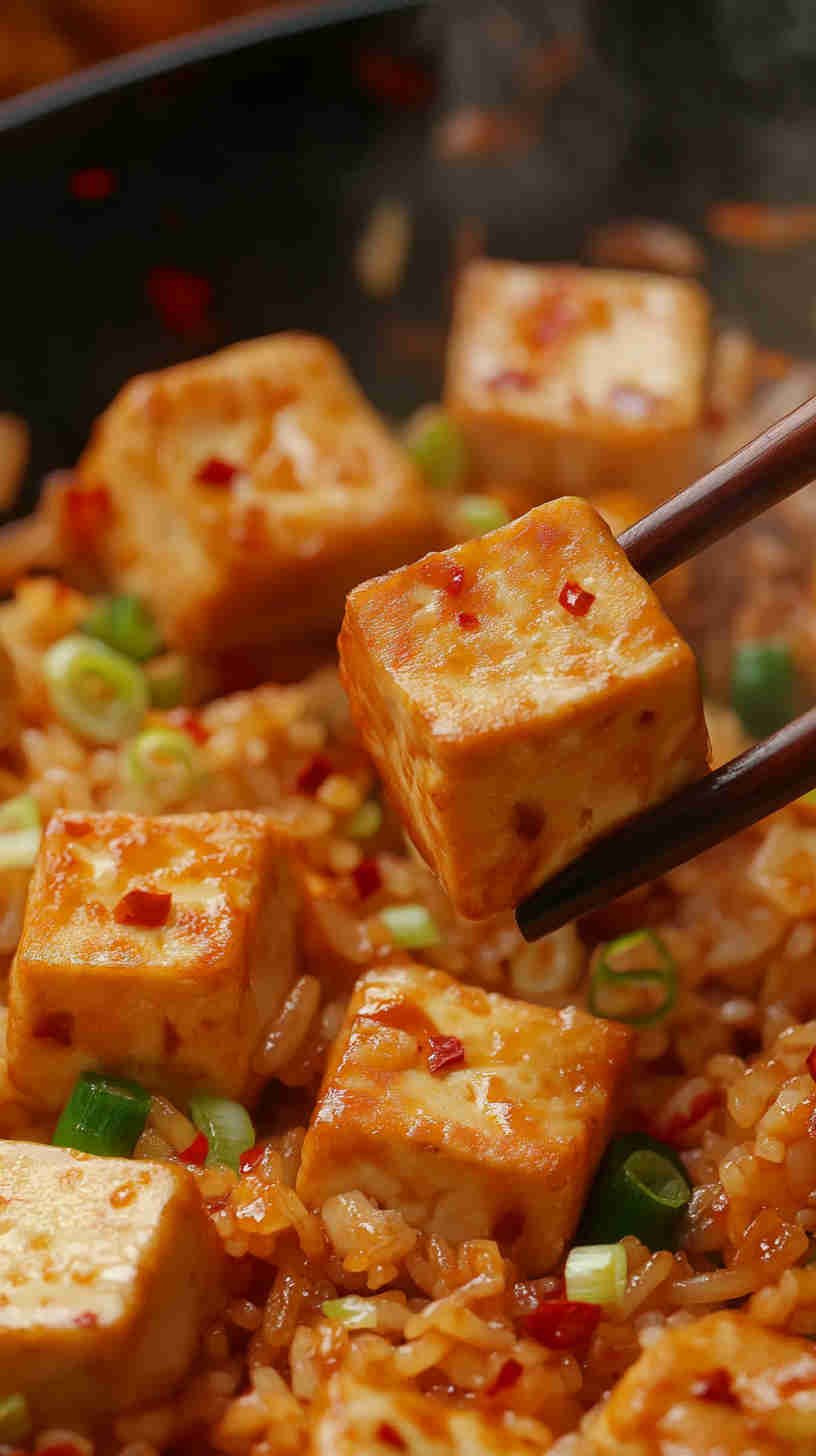 Spicy Szechuan Fried Rice with Tofu