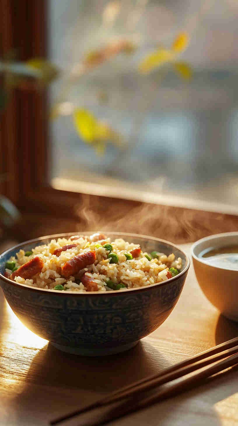 Stir-Fried Chinese Sausage Fried Rice