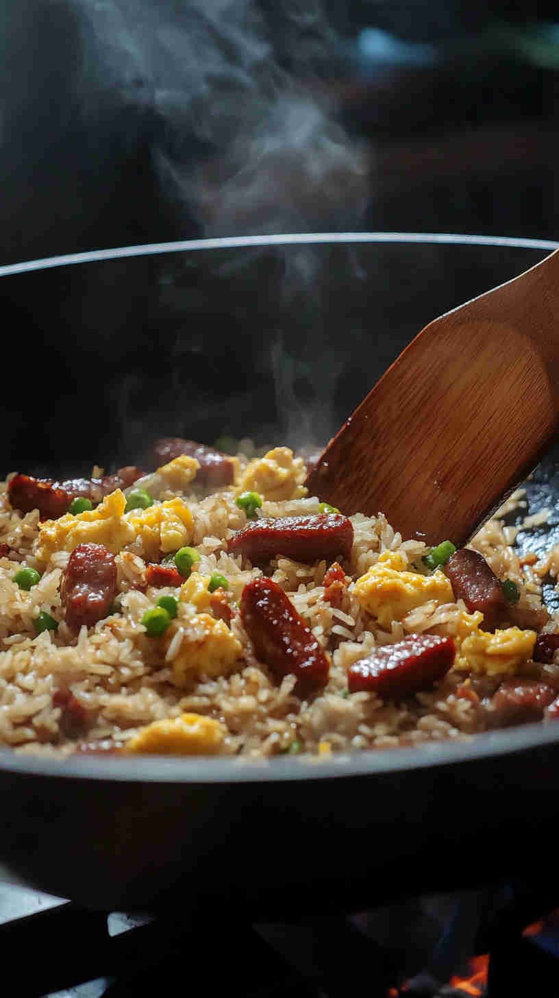 Stir-Fried Chinese Sausage Fried Rice