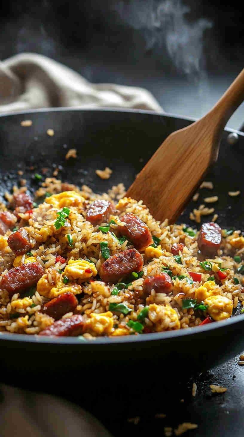 Stir-Fried Chinese Sausage Fried Rice