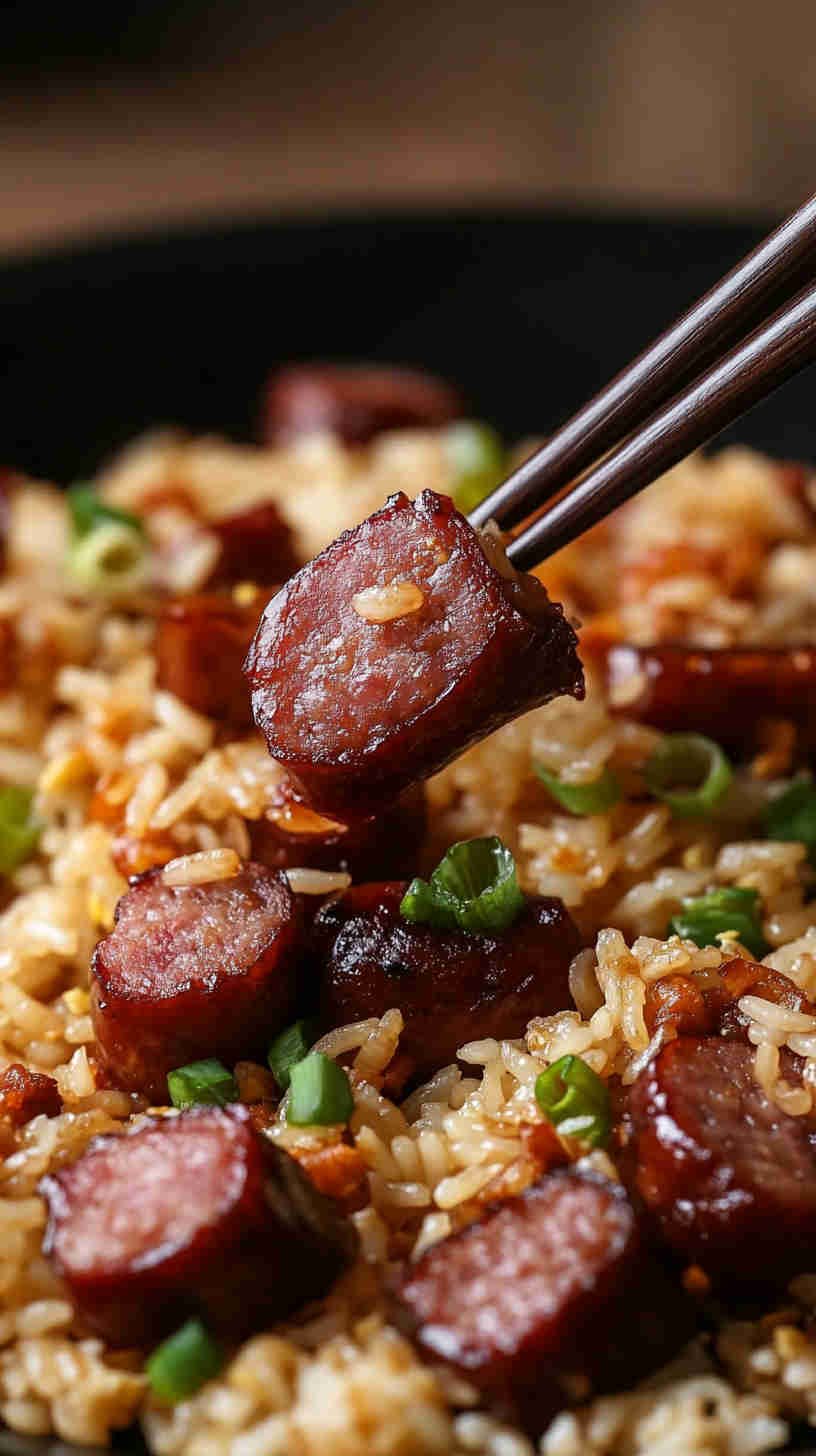 Stir-Fried Chinese Sausage Fried Rice