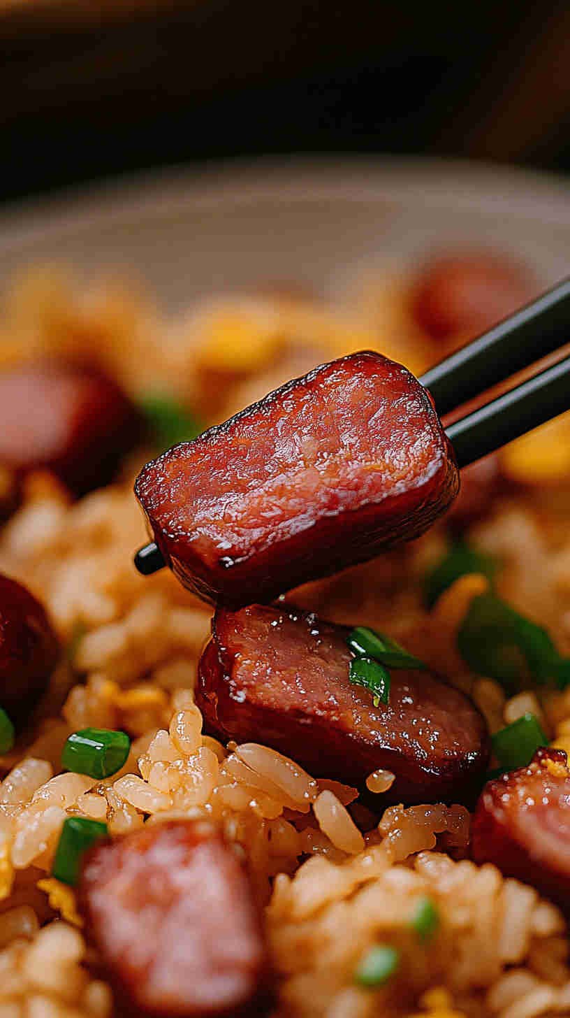 Stir-Fried Chinese Sausage Fried Rice