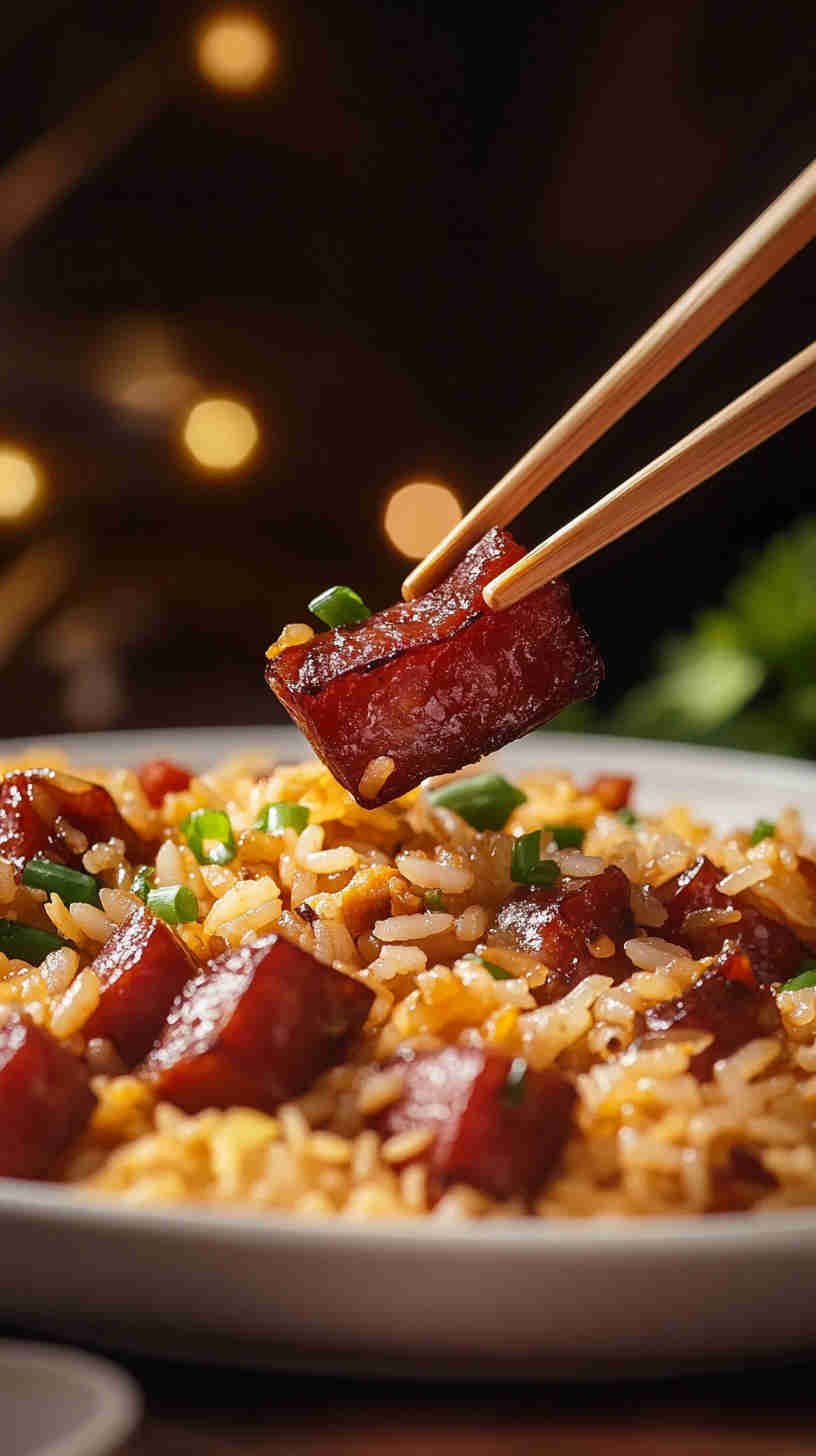 Stir-Fried Chinese Sausage Fried Rice