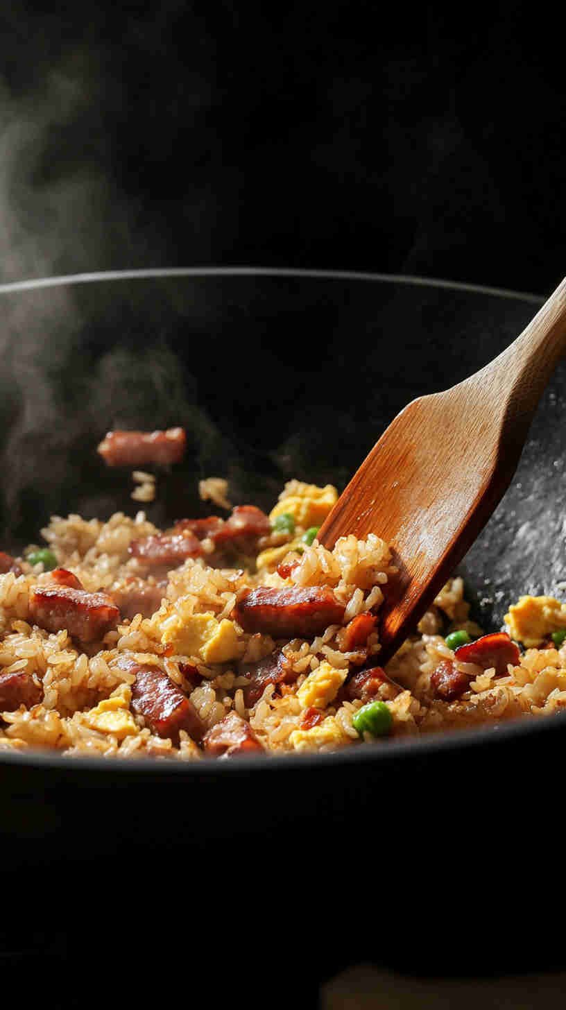 Stir-Fried Chinese Sausage Fried Rice