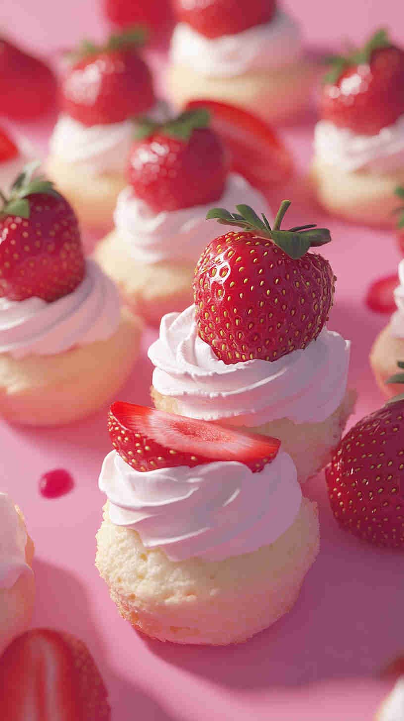 Strawberry Shortcake Bites
